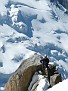 Climber on Ridge near Mont Blanc