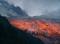 Fire Glacier at Sunset (off Mont Blanc)