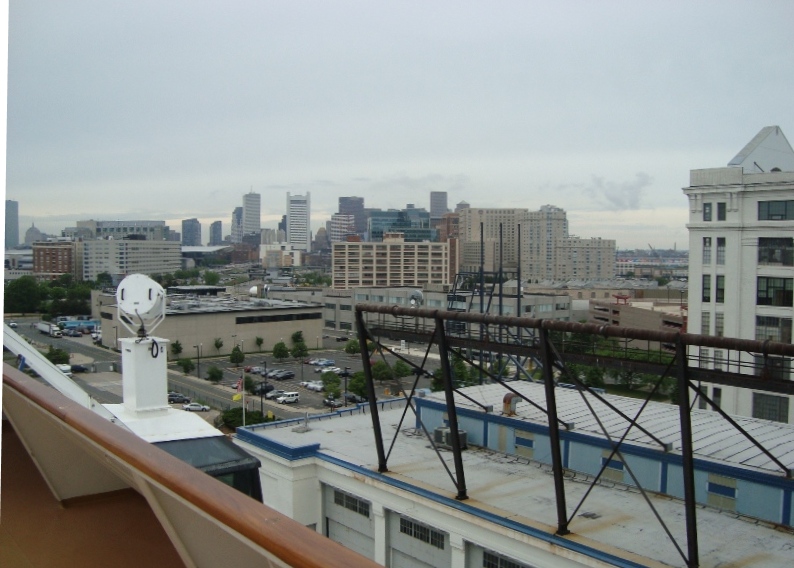 Photo Black Falcon Cruise Terminal And Boston Skyline