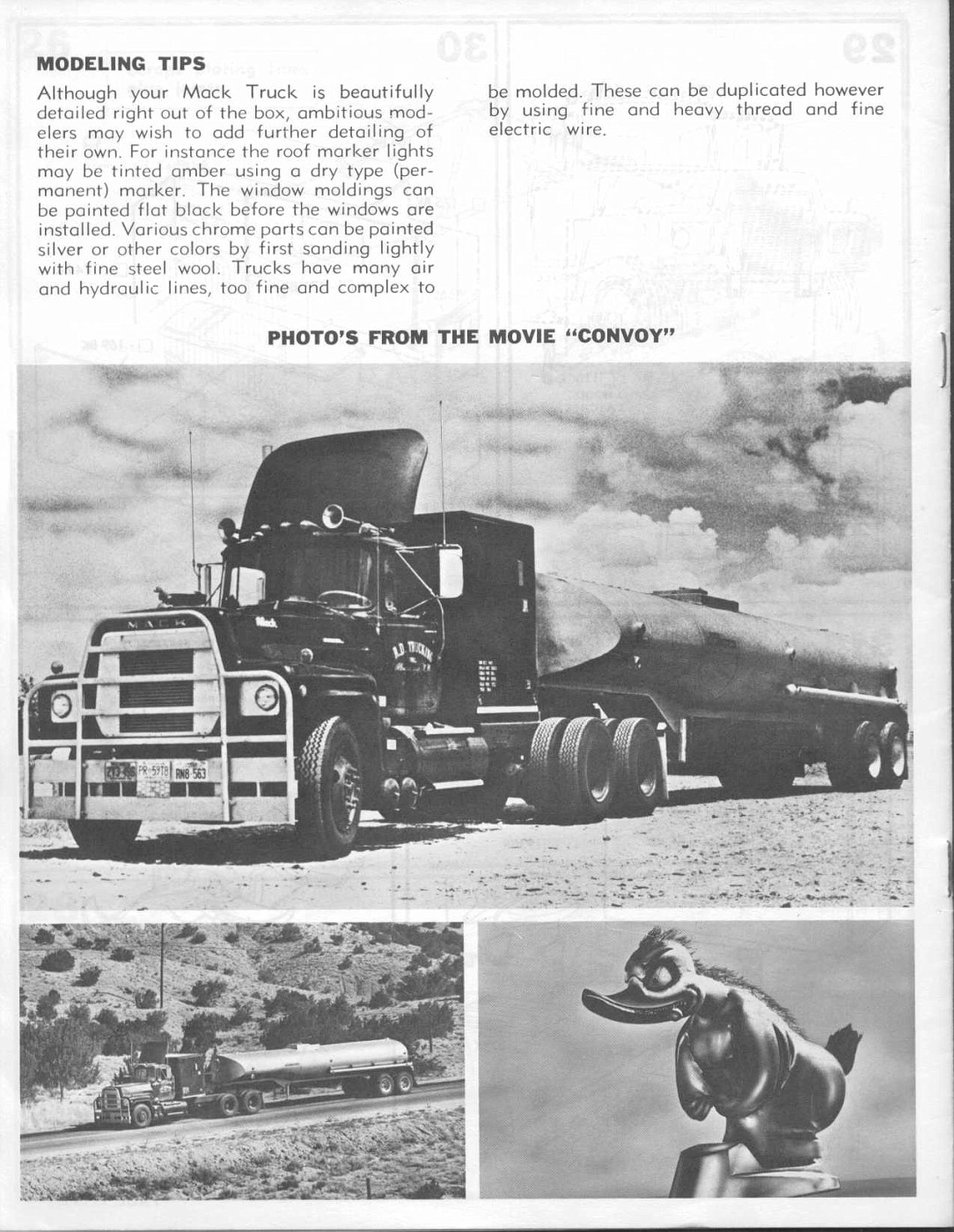 Mack Rubber Duck Tribute CONVOY 1978 Movie Detailed Scale Model 1/32 Scale  23 Inches Long -  Denmark