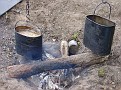 Lagerfeuer bei Vidlitsa Ladogasee