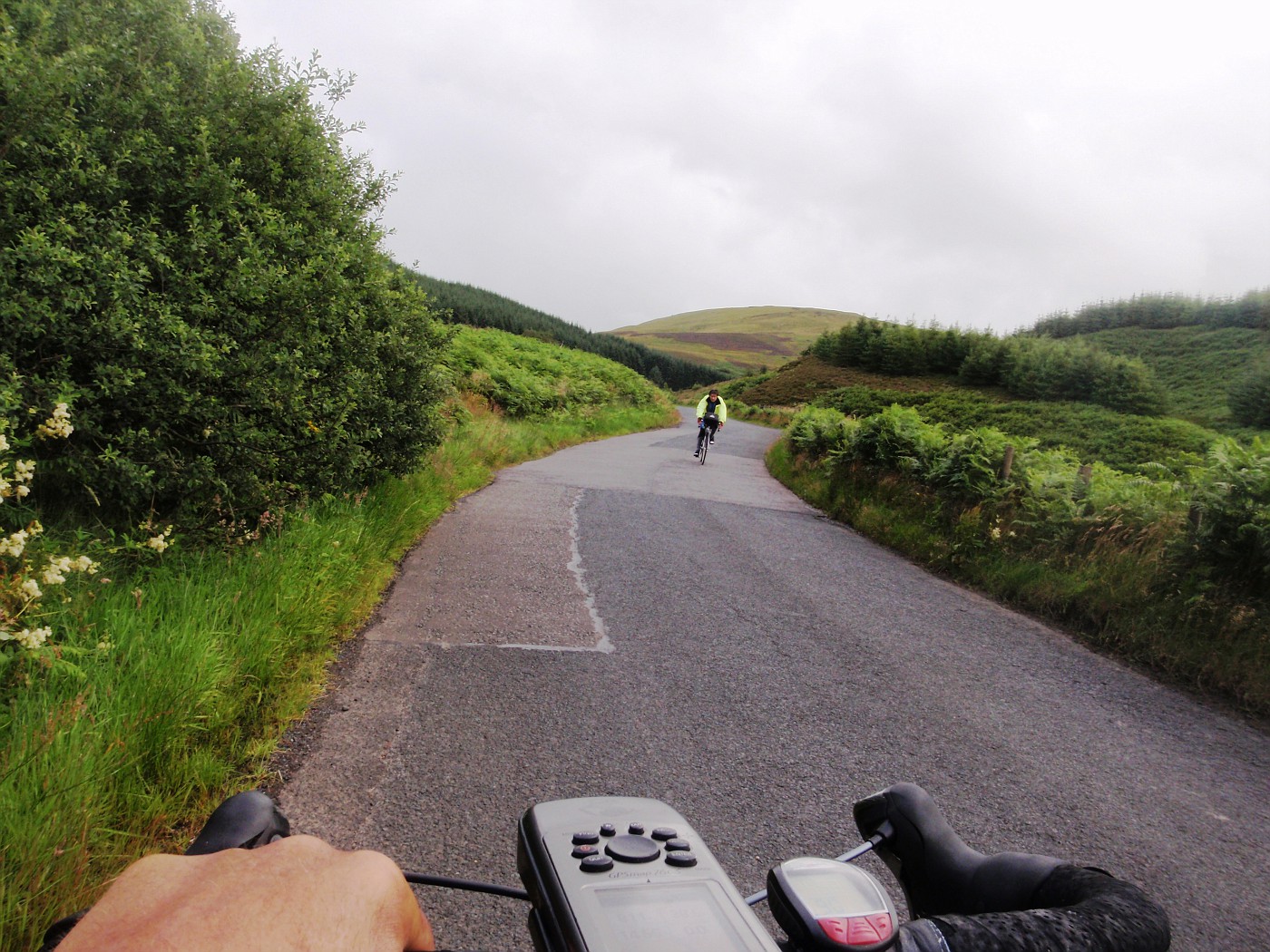 Road through Scottish hills