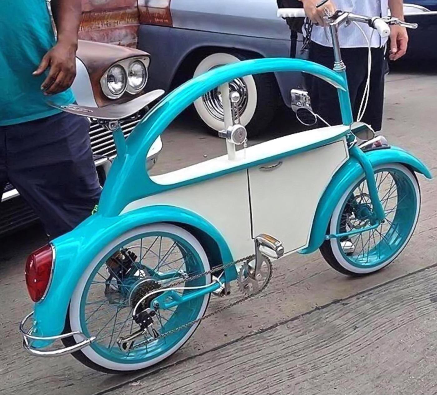 Bicycle of a VW Beetle classic car lover