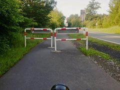 Radweg abgesperrt!