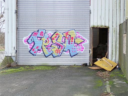 Graffiti am Silogebäude